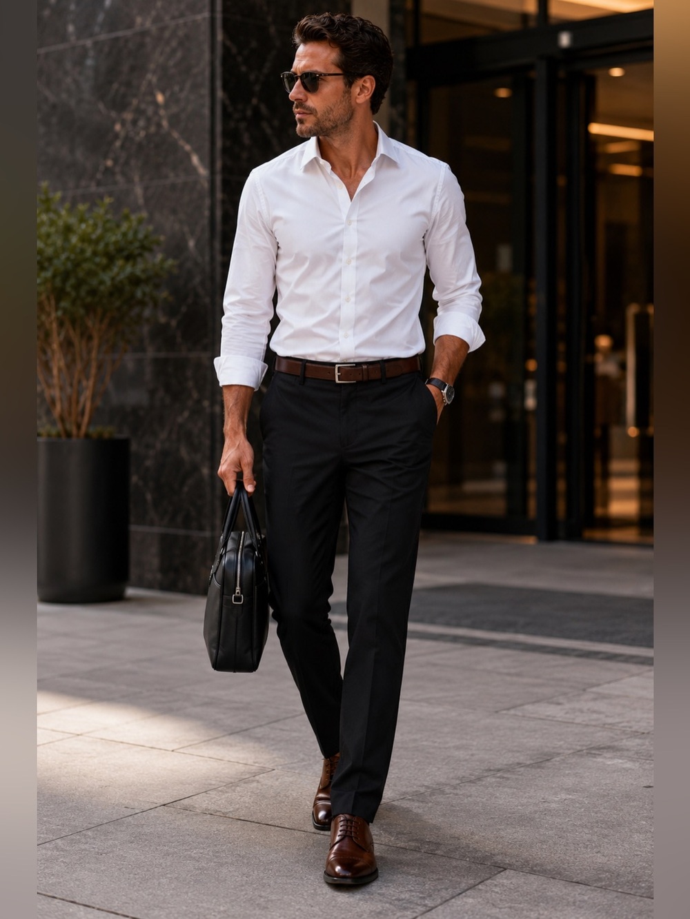 Alberto Ceramica Tom Black Comfort Fit Dress Pants 38x31‎